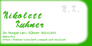 nikolett kuhner business card